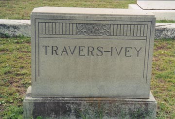 Travers Ivey plot monument
